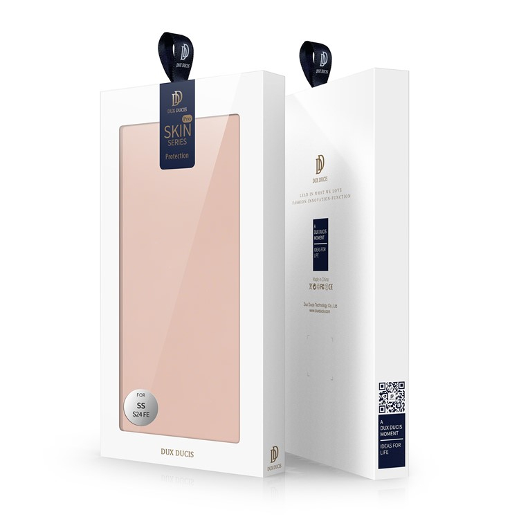 Samsung Galaxy S24 FE Plus Flip Wallet Cover Leder Tasche - Roségold