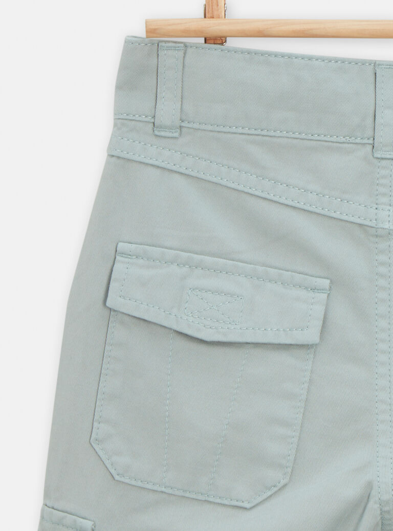 Bermuda dinosaure en denim bleu clair pour garçon