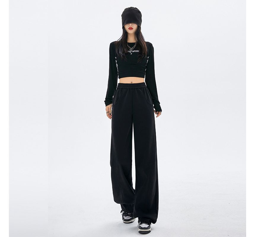 Rosehedge - Hoge taille effen losse joggingbroek