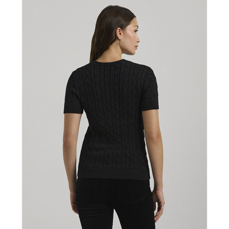 Lauren Ralph Lauren CMB CTN/BR RYN/LRX-SS SWEATER Sort