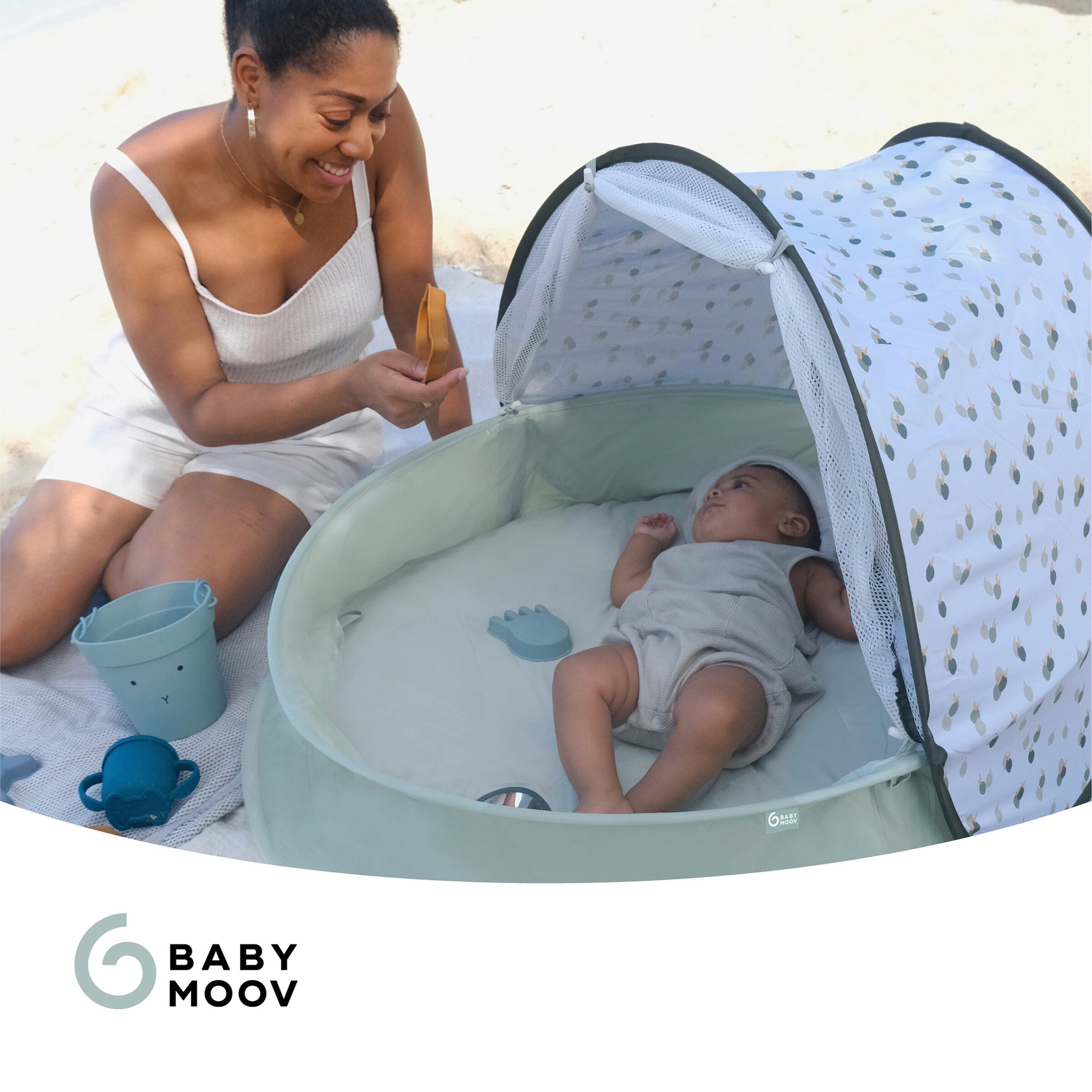 Babymoov Strandmuschel Aquani Provence 3in1 mit UV-Schutz 50+