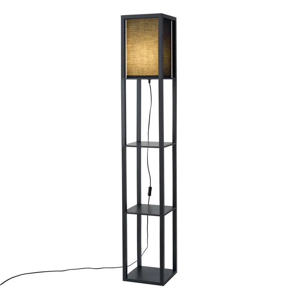Qazqa vloerlampen stojan zwart e27