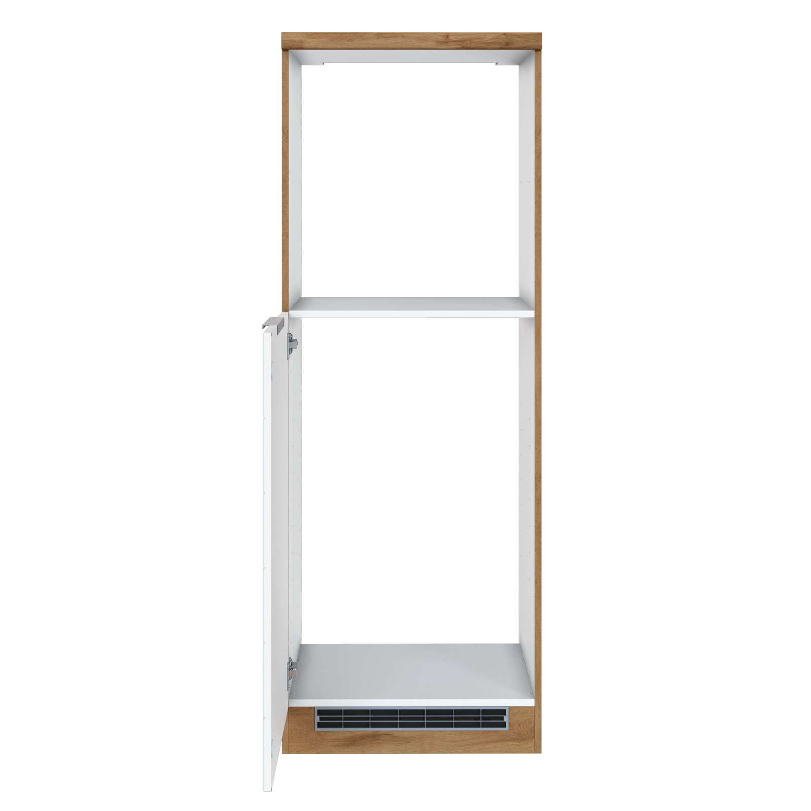 Kühlschrank-Ofenumbauschrank FLORENZ - Wotaneiche-weiß matt
