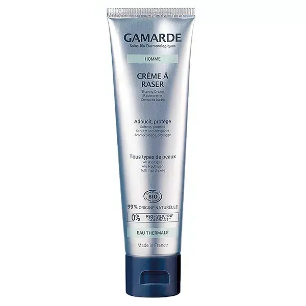 Creme de barbear orgânico Gamarde para homem, 100ml