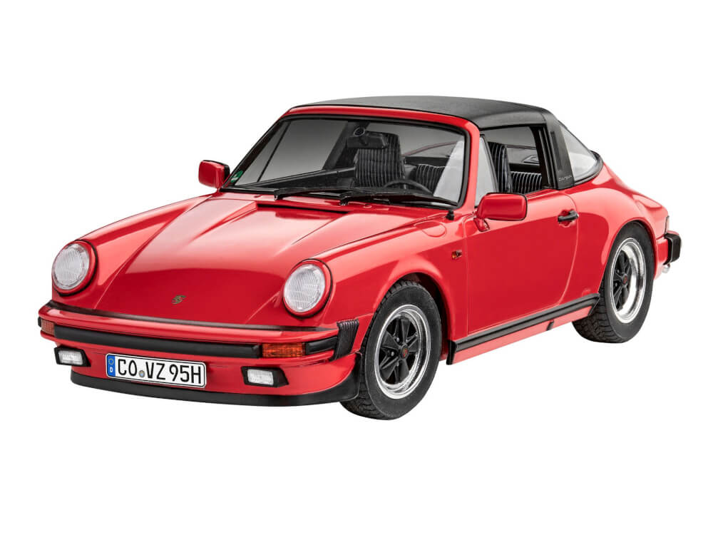 Model Set Porsche 911 Carrera 3.2 Targa (G-Model), Revell Modellbausatz mit Basiszubehör