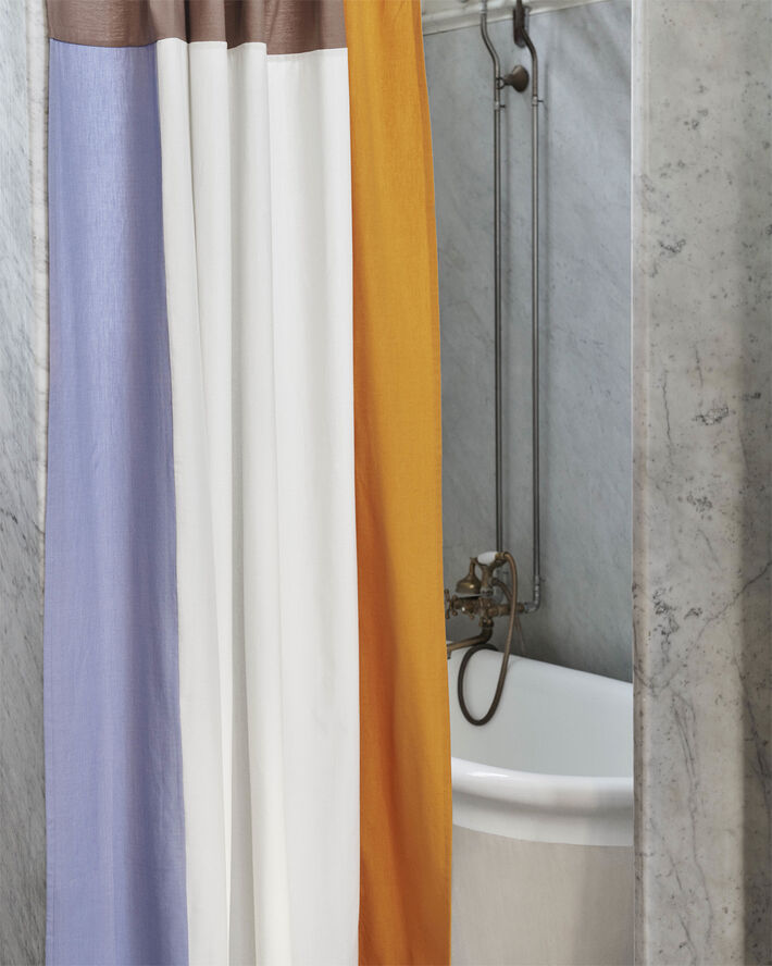 Hay Pivot Shower Curtain-Cream Cream