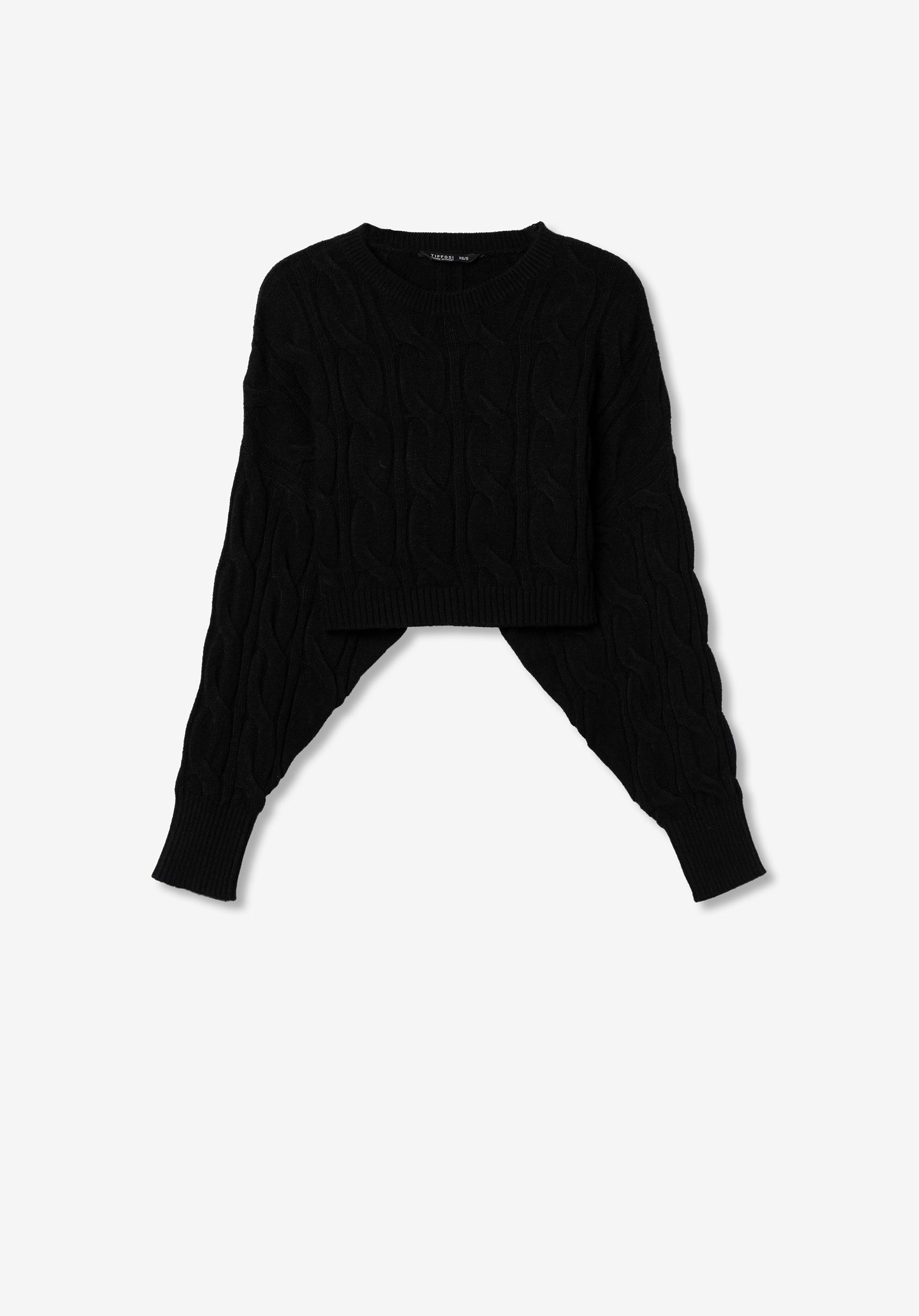 Camisola em Malha de Cabo Cropped