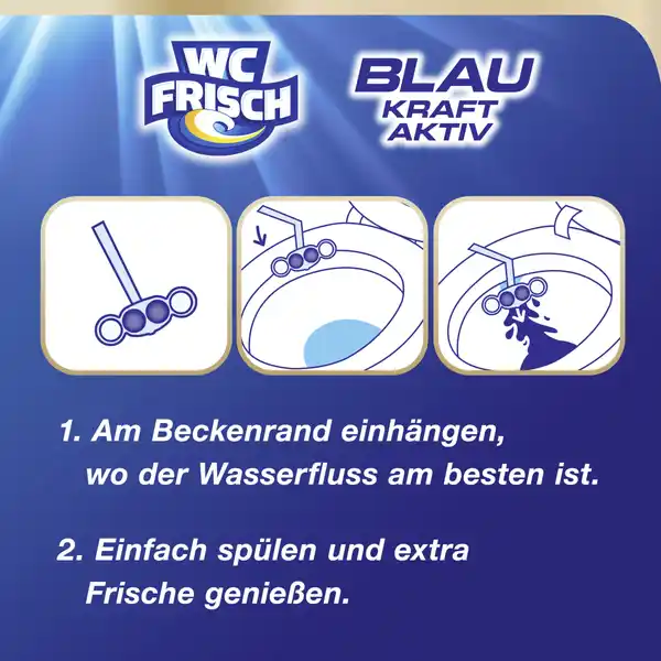 WC Reiniger Blau Kraft-Aktiv Duftspüler Chlor, Super-Pack