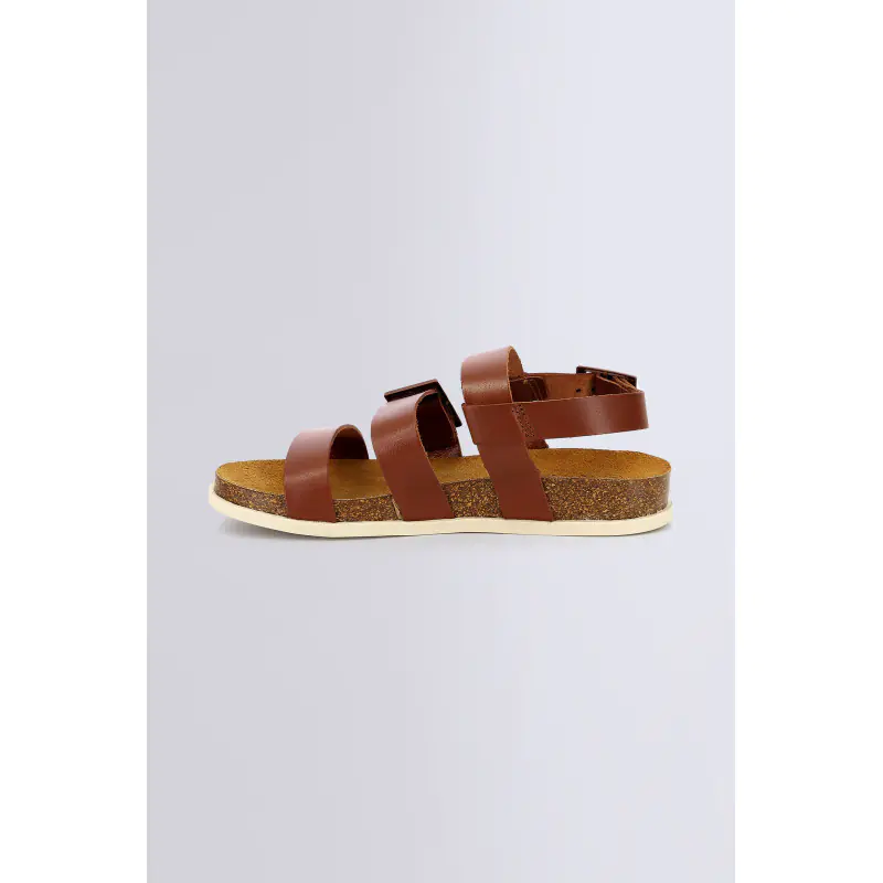 KICK ALANA MARRON CLAIR SANDALES Cuir Femme