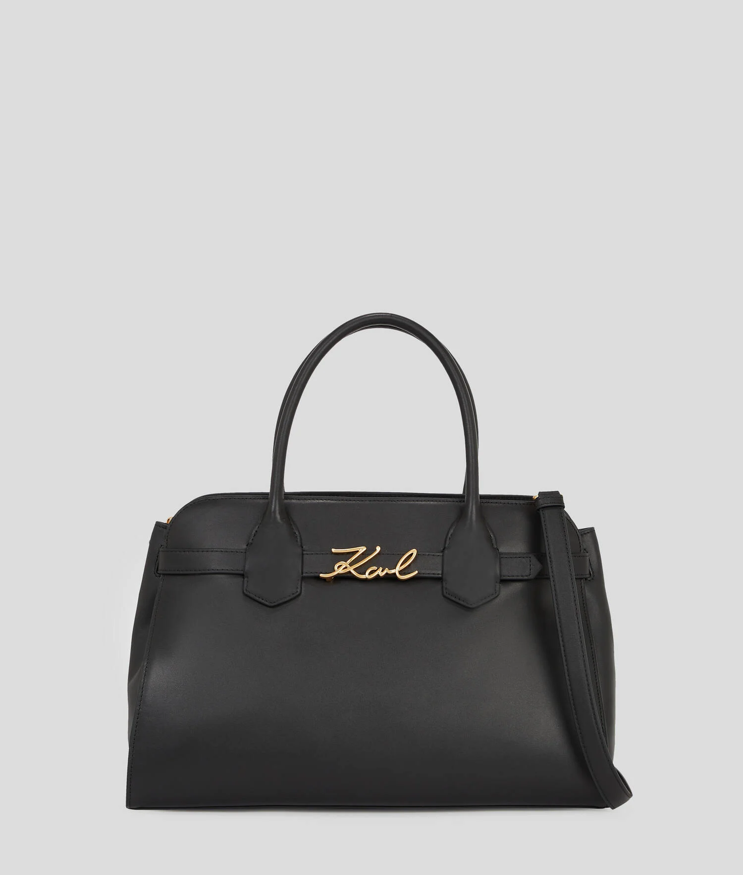 SAC À MAIN AVEC ANSE SUPÉRIEURE K/SIGNATURE - Noir/Or