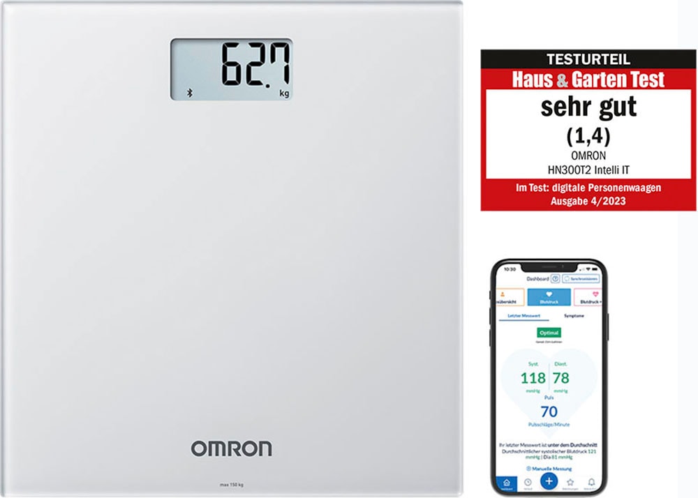 Omron Personenwaage »OMRON HN300T2 Intelli IT« mit kostenloser App
