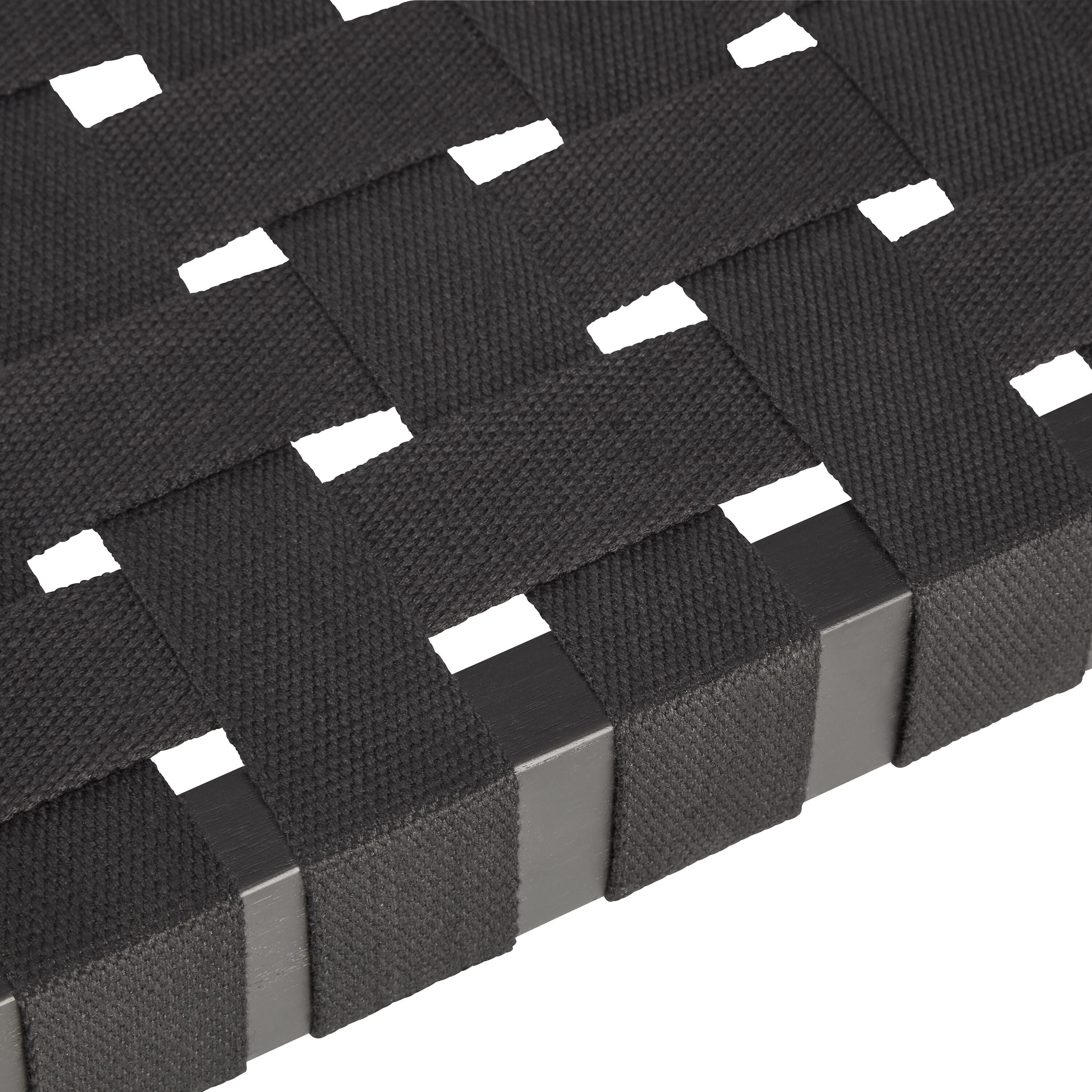 WEAVEN Stuhl - Schwarz / B: 52.0 cm x T: 50.0 cm x H: 77.0 cm