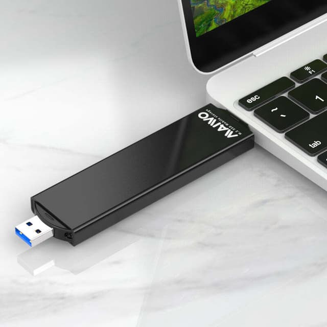 Maiwo K1683L Eksternt kabinet M.2 SATA SSD til USB og USB A B C 5Gbps-Key og Key B & M UASP 2280 2260 2242 2230 Aluminimum