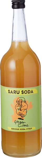 Saru Soda Siroop Ginger-Lime (1000 ml)