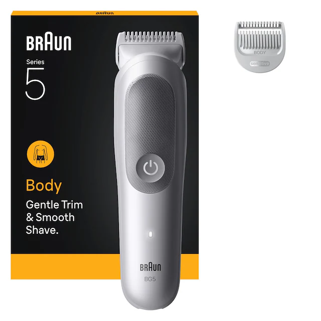 Braun Haarschneider »Body Groomer BG5500« Trimmen für empfindliche Bereiche, 100 Min Akkulaufzeit, wasserdicht