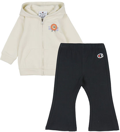 Champion Set - Cardigan/Hosen - Off White/Schwarzes m. Logo