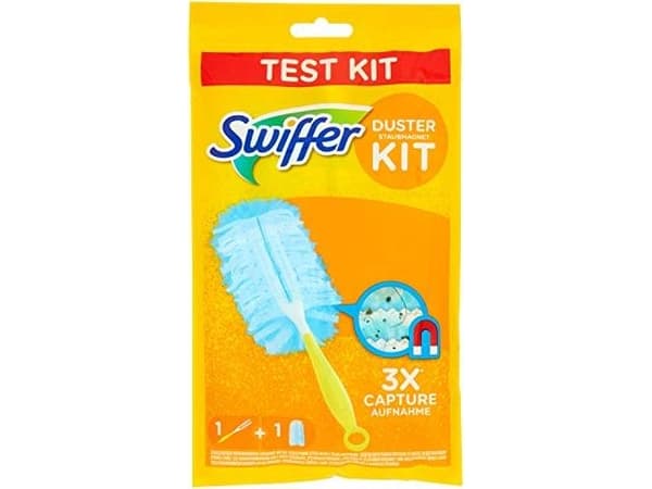 Swiffer støvmagnet startsett, 1 håndtak + 1 klut tar opp støv, smuss og hår fra alle overflater - 1 stk (4084500407633)