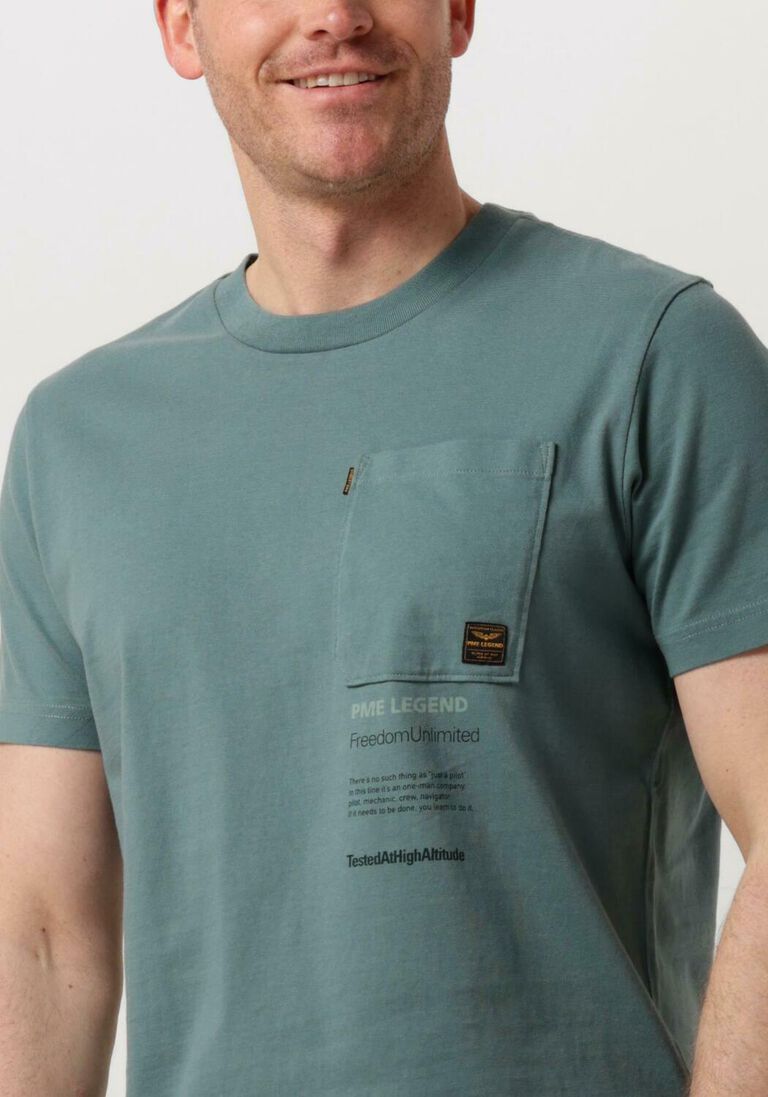 PME LEGEND groene pme legend t-shirt short sleeve r-neck play single jersey