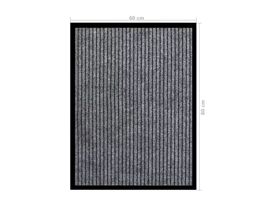 Paillasson rayé Gris 60x80 cm