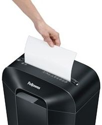 Fellowes LX50 Papierversnipperaar - Cross-Cut - P4 - 9 vel - 17L - Zwart