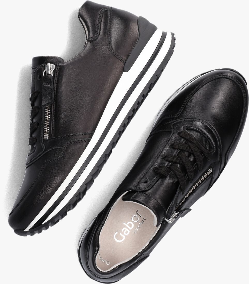 zwarte gabor lage sneakers 528
