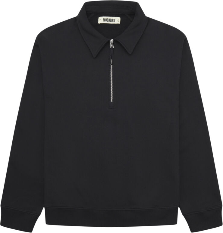 Woodbird WBTom Zip Polo Black