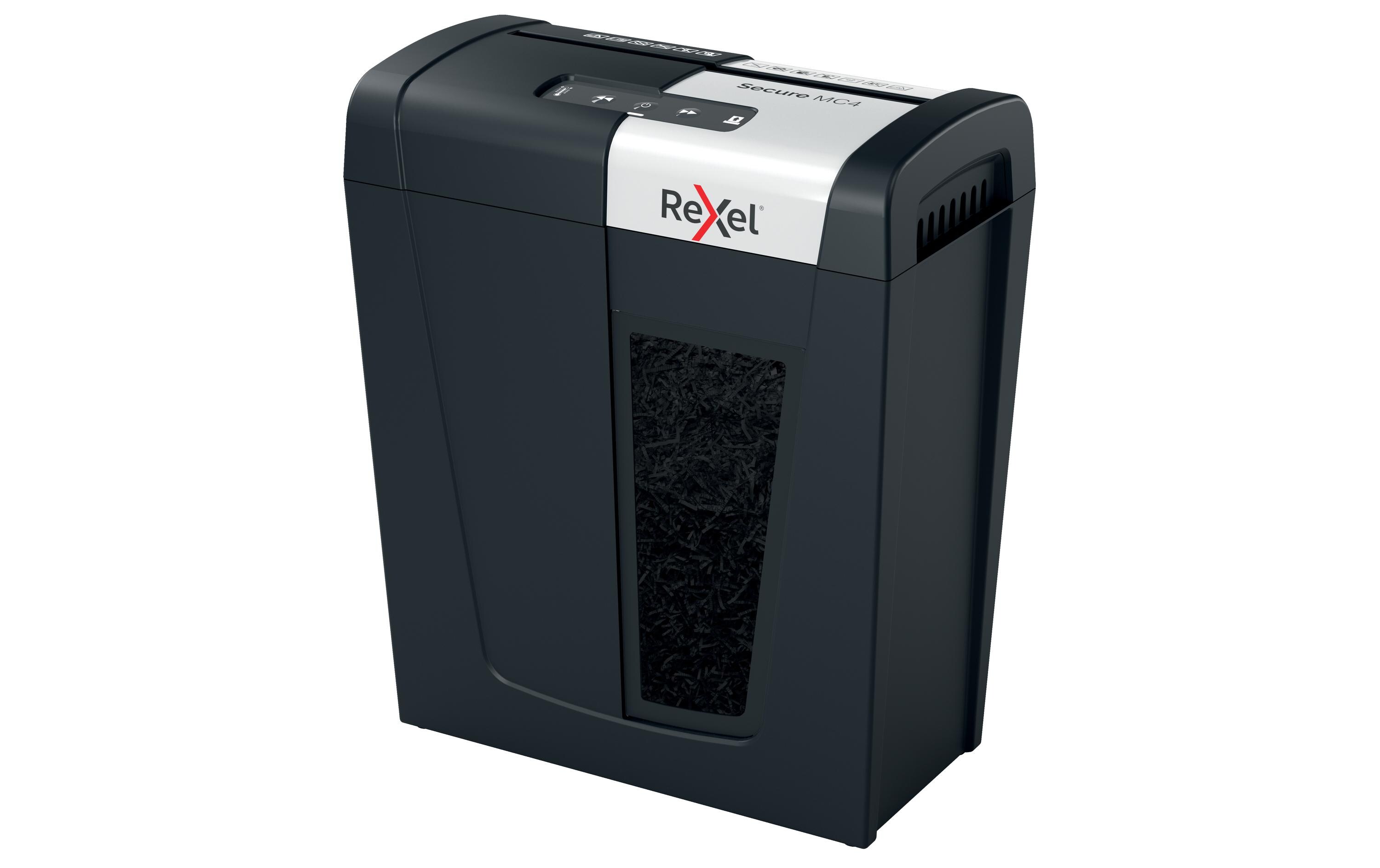 Aktenvernichter Rexel Secure MC4 Whisper-Shred P-5, 4 Seiten<br>Manueller Schredder für die sichere Vernichtung streng vertraulicher Unterlagen