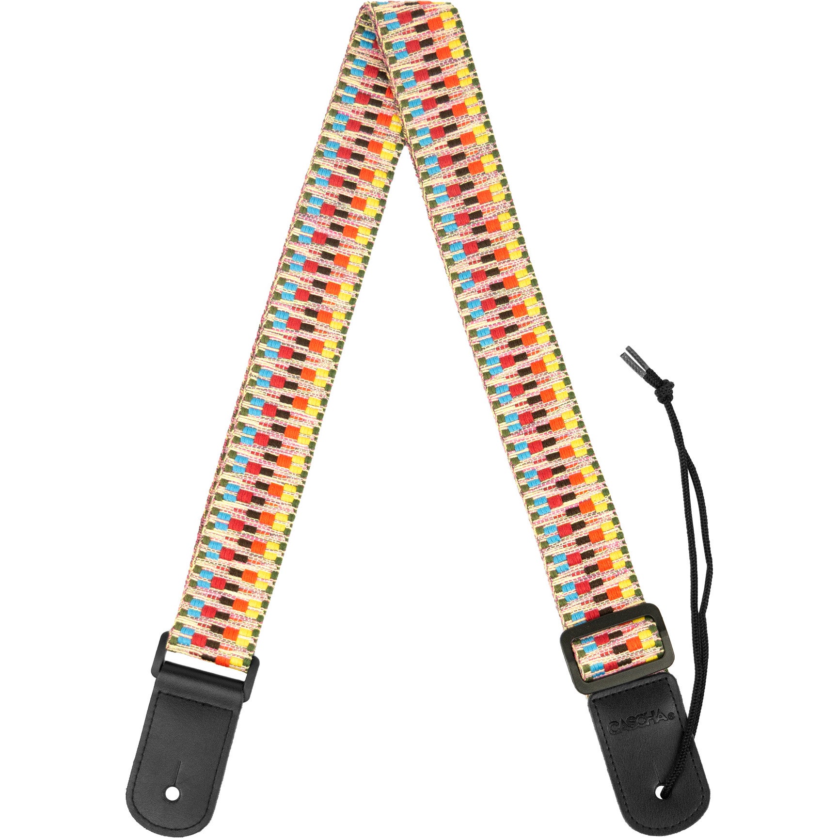 Cascha HH 2200 ukelele draagband jacquard regenboog