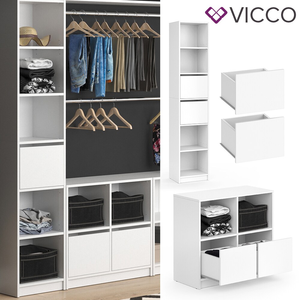 Vicco Kleiderschrank GUEST - Schubladenset zweiteilig Modul Regal Erweiterung