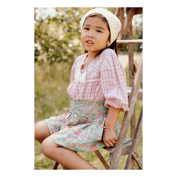 Louise Misha Blouse Vally Carreaux | Rose