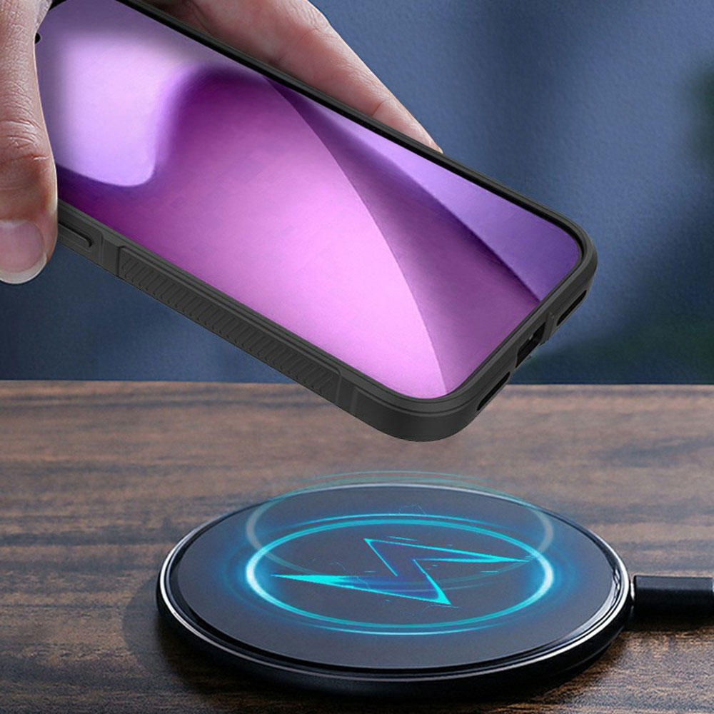 iPhone 17 Pro Outdoor Gummi Schutzhülle Anti-Drop - Schwarz