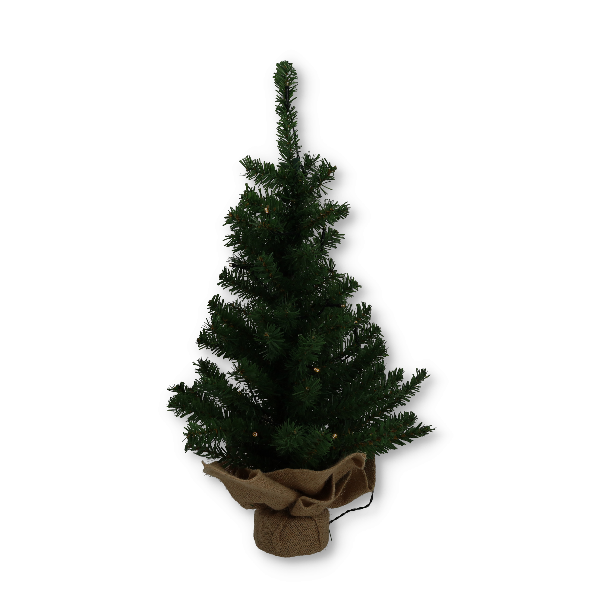 StarTrading (60cm) Christbaum Künstlicher Weihnachtsbaum Deko Tannenbaum mit LED Beleuchtung (Batteriebetrieben)  - Grün