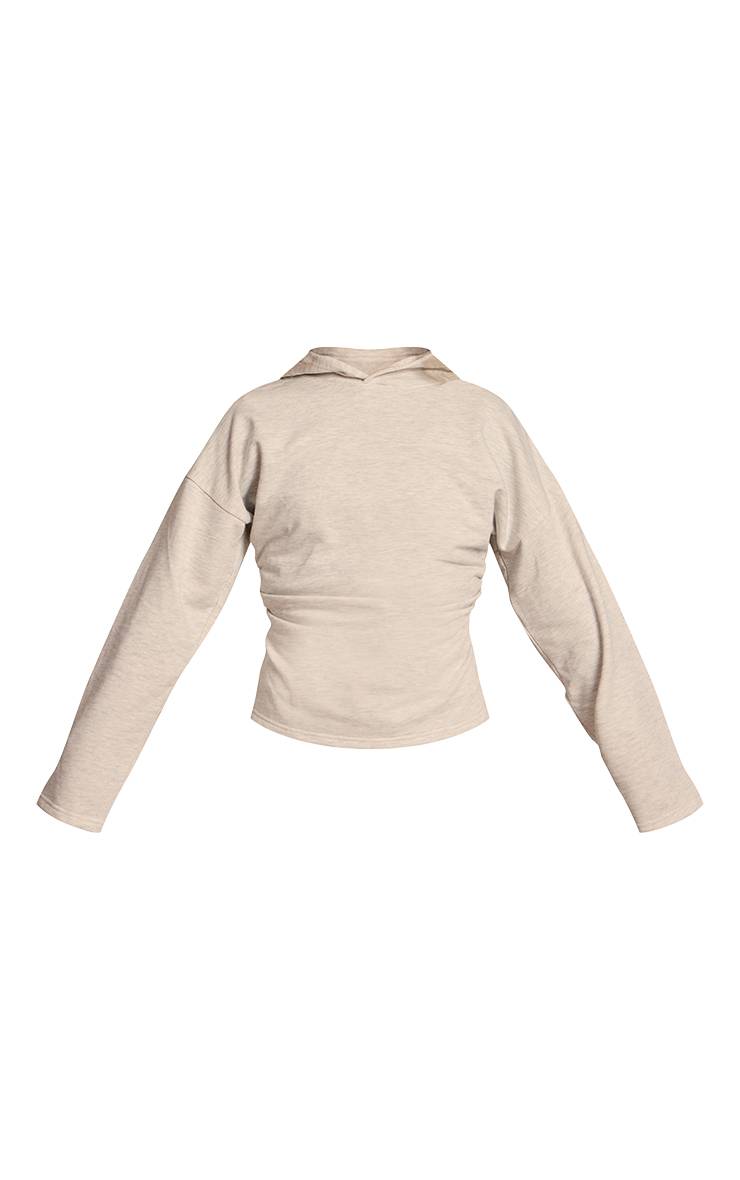 Gris Cendré Sweat À Casynthétiqueche En Molleton Avec Taille Cintrée