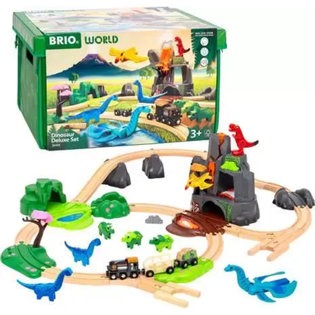 brio treinbaan deluxe set - dinosaurus - 45-delig