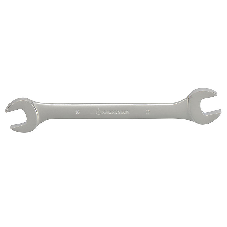 Clé plate Magnusson 16/17 mm double extrémité en acier au chrome vanadium L.185 mm