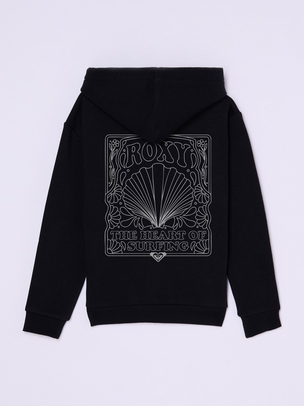 Surf Feeling Brushed Sweat capuche zippé Noir Fille 4-16