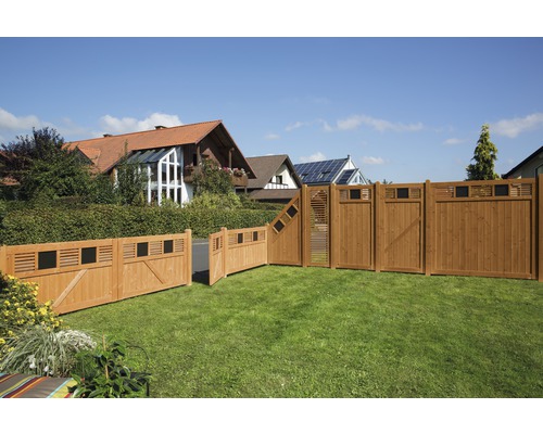 Voortuinhek Konsta Latina 180 x 90 cm Douglasspar kersenkleurig gebeitst