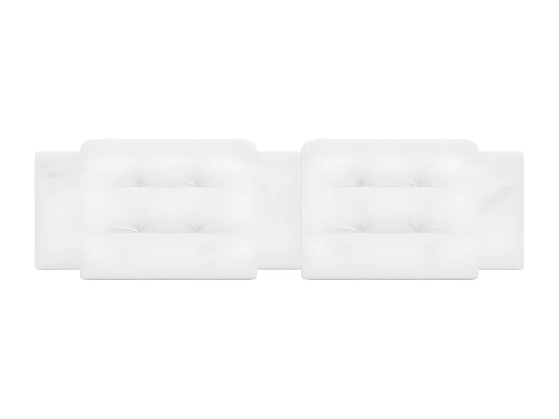 Coussin de tête de lit blanc 180 cm similicuir