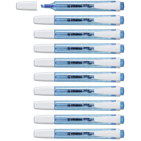 Textmarker - STABILO swing cool - 10er Pack - blau