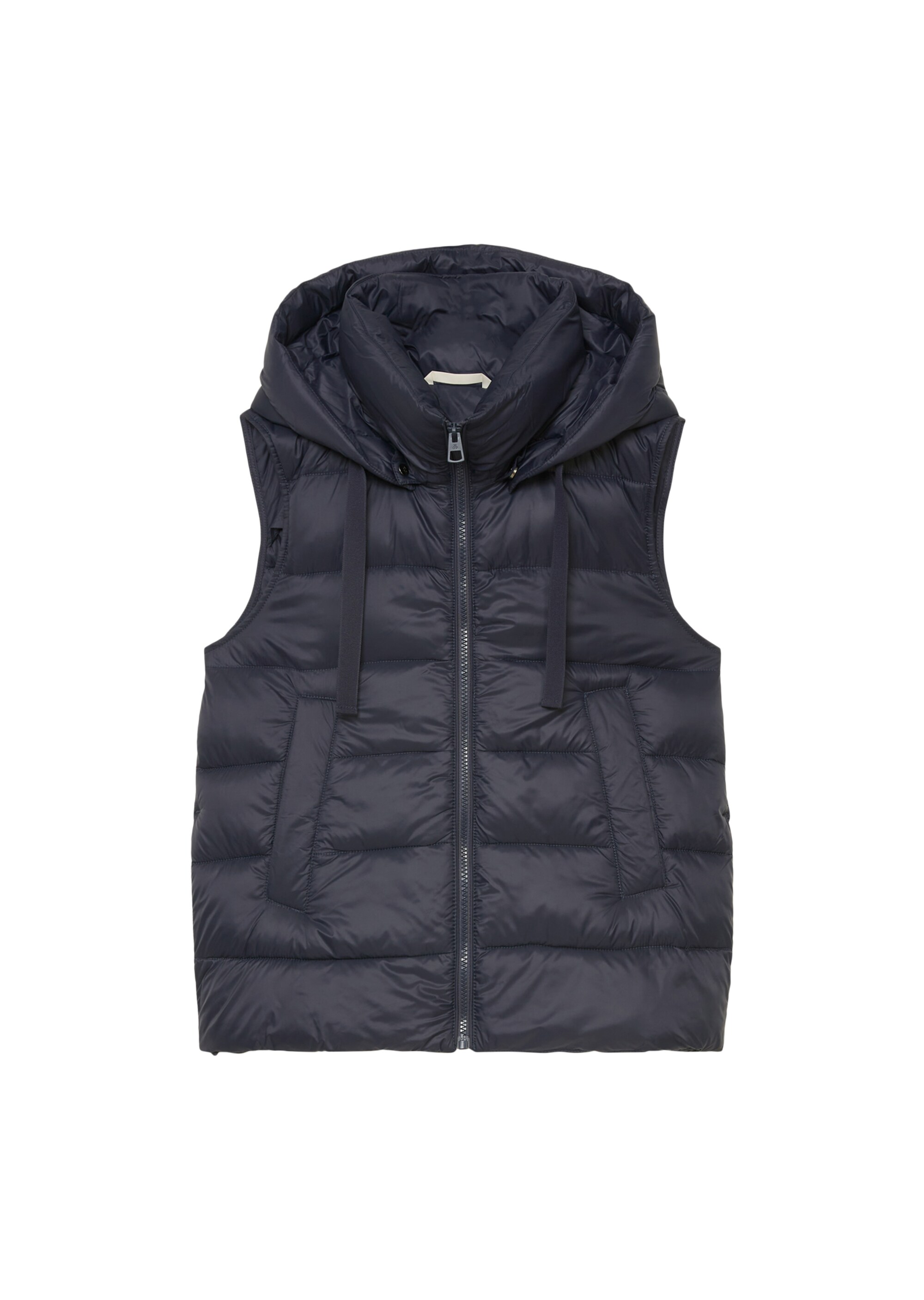 Kapuzen-Puffer-Steppweste mit recycelten Materialien
