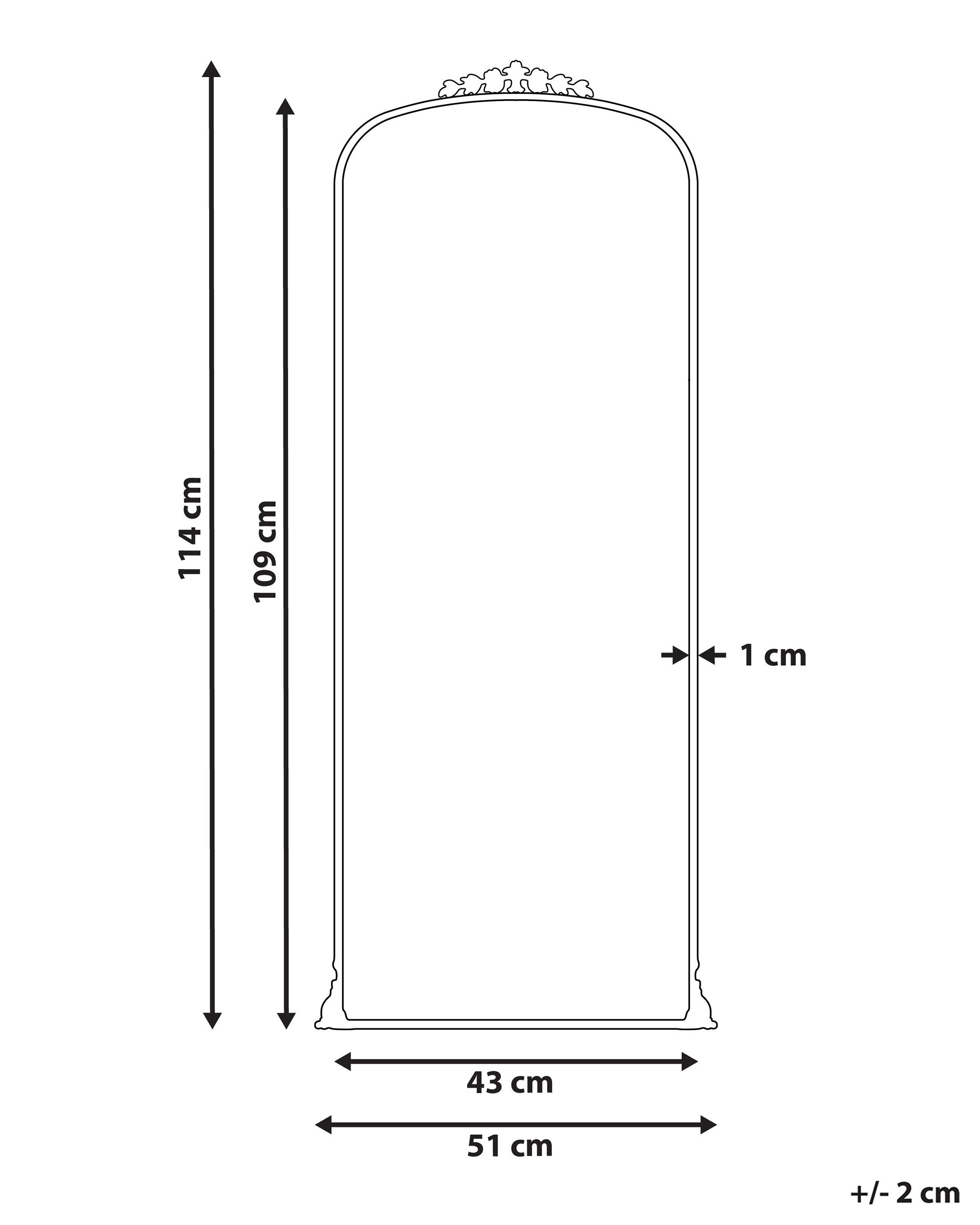 Wandspiegel LIVRY 51 cm 114 cm Metaal Zwart