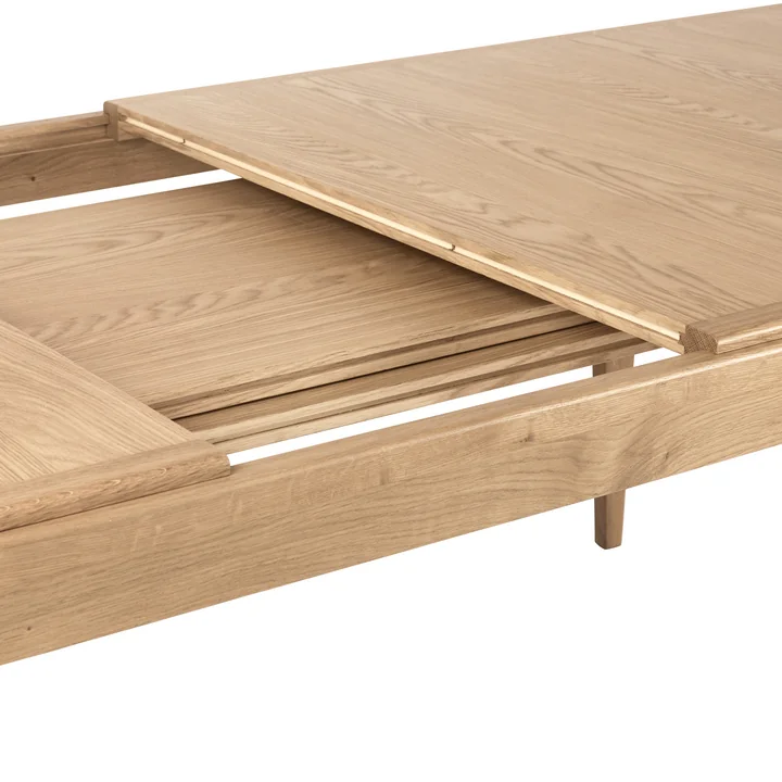 Gubi - S-Table, rechteckig ausziehbar, 95 x 220-320 cm, Eiche matt lackiert