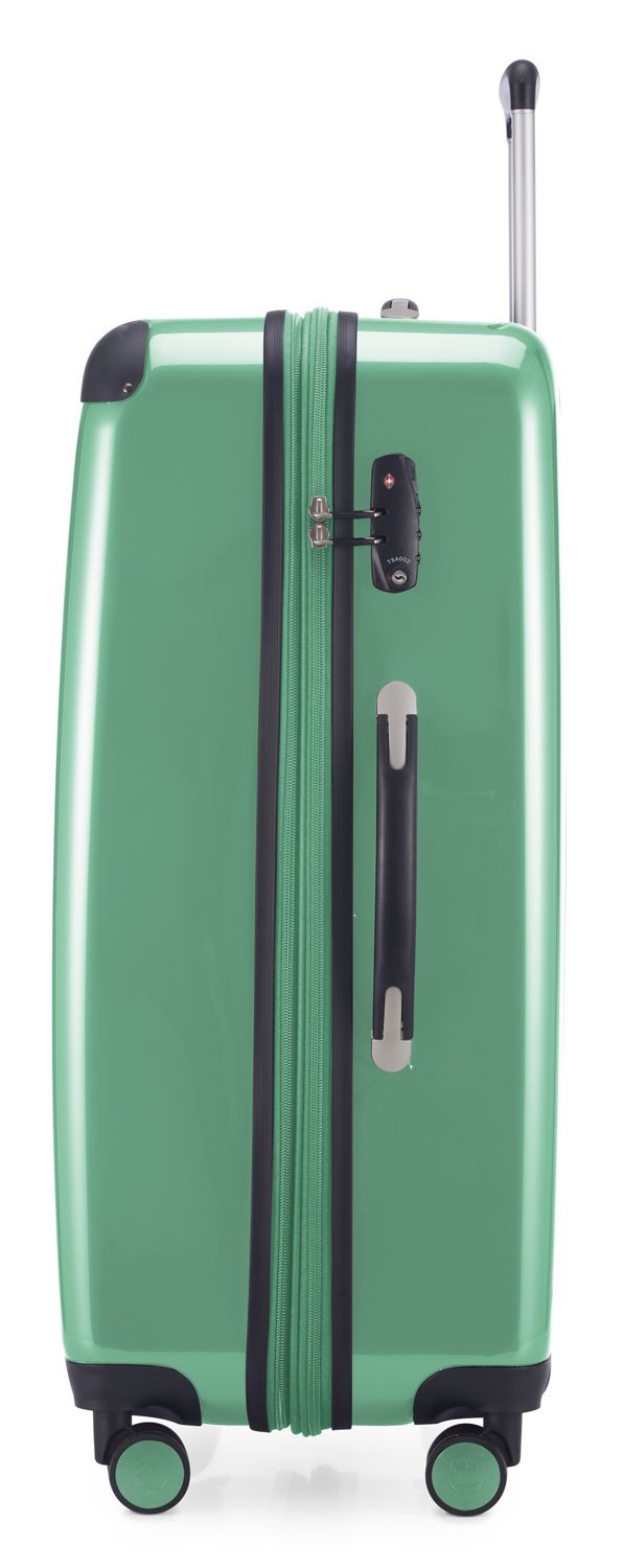 Alex - mala rígida preta brilhante, aprovada pela TSA, 75 cm, 119 litros