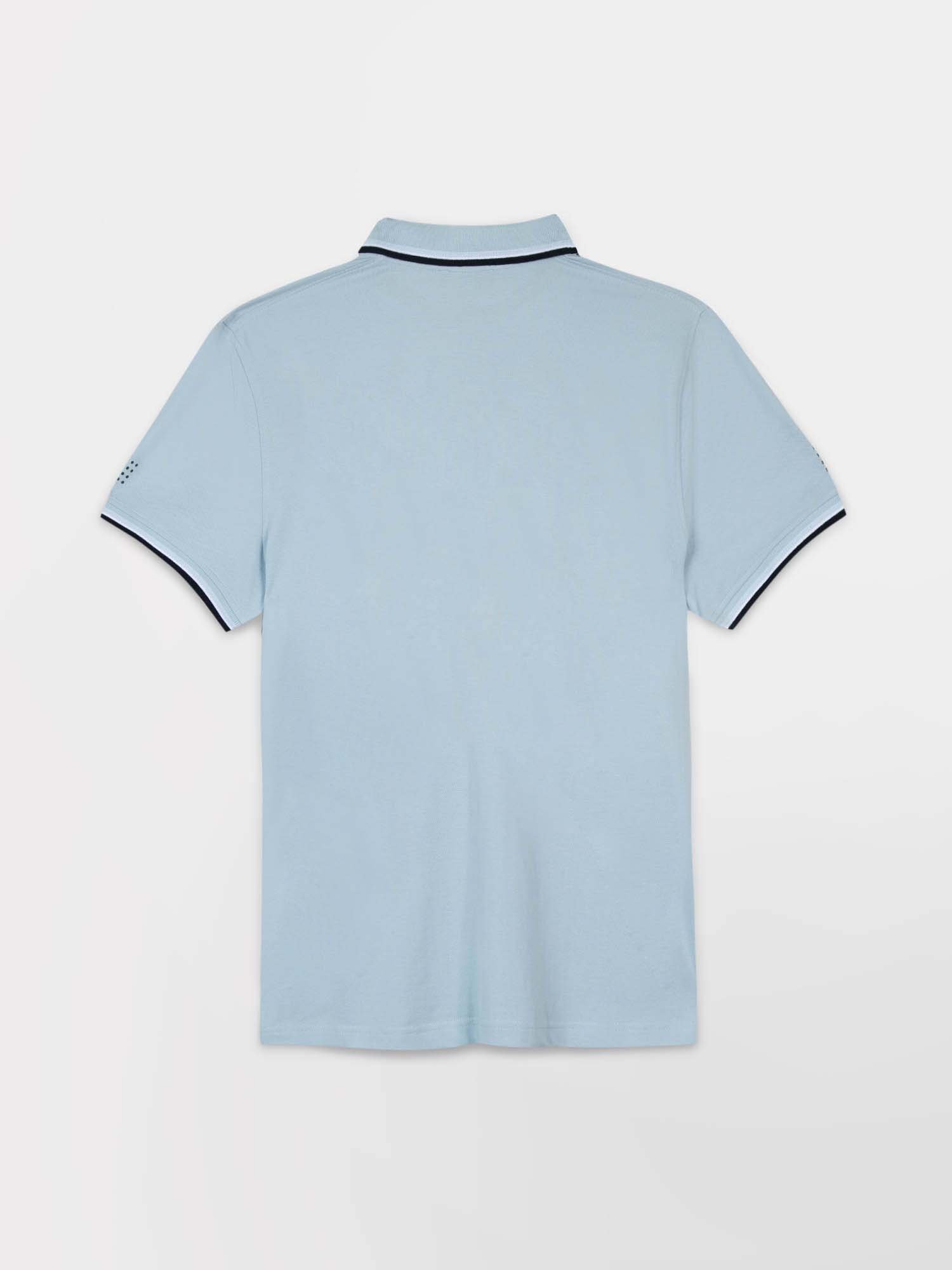 Polo Homme Manches Courtes Coton Biologique Bleu Clair