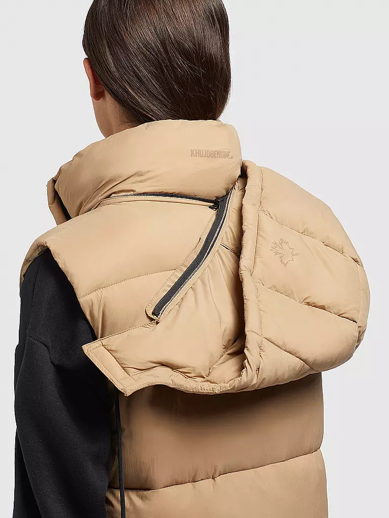 KHUJO Steppgilet THE MAGNETA MATT camel