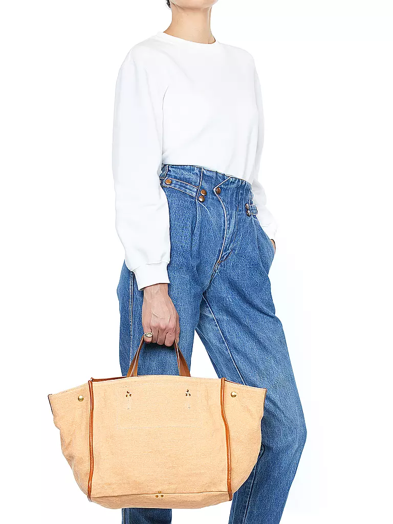 JEROME DREYFUSS Ledertasche - Shopper LEON Medium beige