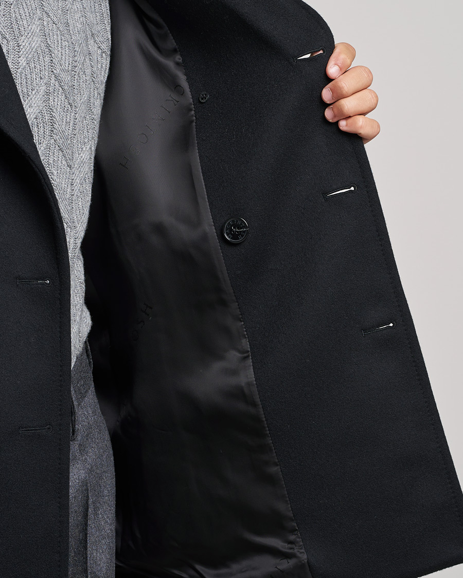 Mackintosh Dalton Wool/Cashmere Peacoat Black