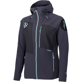 Ternua Demina Hard Hood Softshelljacke Whales Grey / Tanager Turquoise Damen
