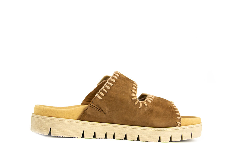 Gabor Slipper Walnut Suede