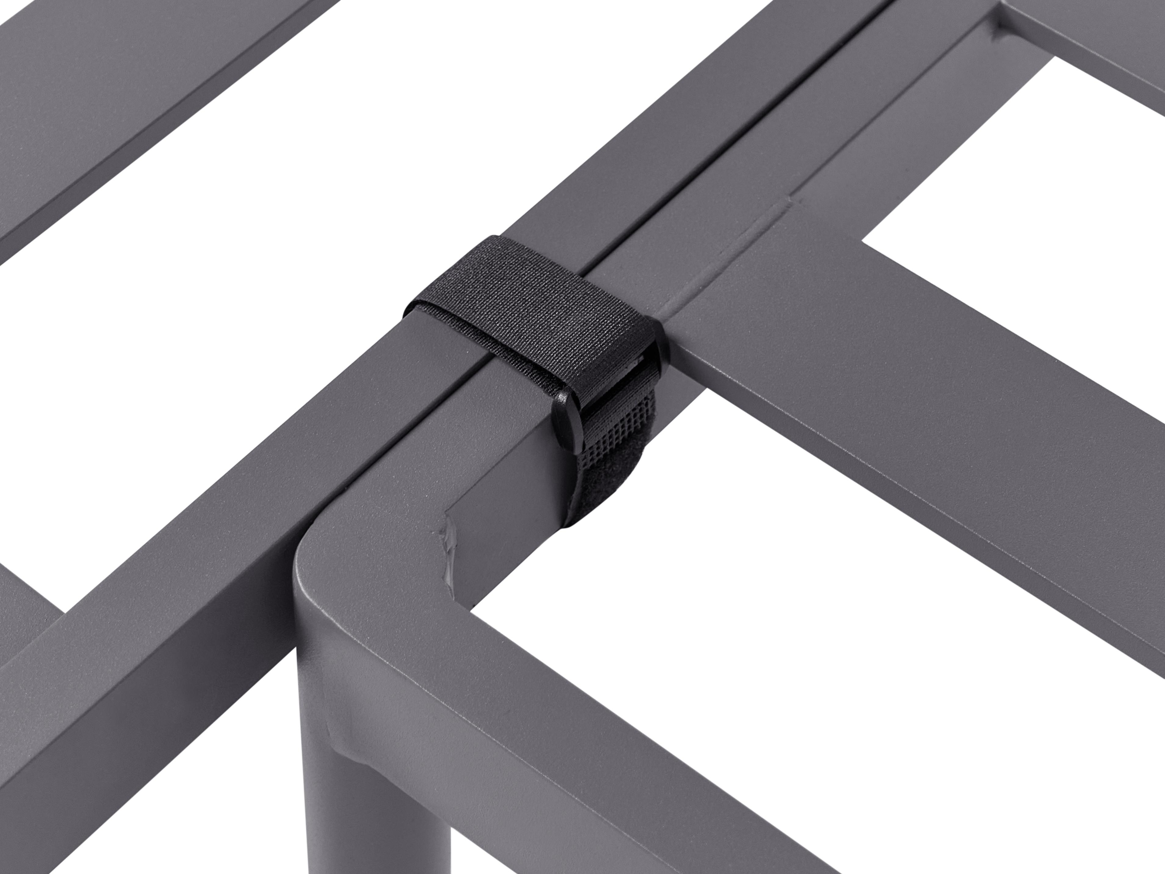 Tuin hoekloungeset met tafel 3-zits LEFFE rechtszijdig Metaal Grijs